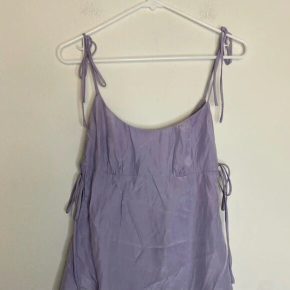 Superdown - Tanea Side Tie Mini Satin Dress - Small - Picture 3 of 5